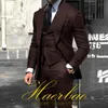 Preto masculino terno de negócios escritório jaqueta calças colete conjunto de três peças fino ajuste roupa smoking casamento para masculino roupas personalizadas 240117