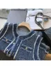 Summer Korean Style Casual O-hals ärmlös denim Vest Women's Fashion Street Style Blue Y2K Loose Single Breasted Coat 240117