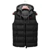 Marque gilet hommes hiver gilets décontractés vêtements d'extérieur chaud capuche veste hommes sans manches réversible vestes Parkas 240117