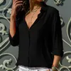 Chiffon Blus Overized Long Sleeve Women Bluses Tops Whist Down Collar Solid Office Shirt Casual Top Blusa Plus Size 8xl 7xl 240117