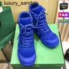 Bombers Chaussures d'escalade BotteggsVenets Puddles Up hommes Puddle Bomber 6cm Flatform Booties Designer femmes Bottines Deep Blue Black Grass Green mode hommes wom