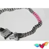 Hangertjeskettingen Roze Zilverachtige Gesp ALYX Ketting Heren Dames Metaal 1017 ALYX 9SM Kettingen Roestvrij stalen schakelketting Mode-accessoires J240118