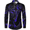 Men's Casual Shirts Print Men Blouse Button Down Dressy Fitness Formal Holiday Lapel Long Sleeve Muscle Performance Printed Fashon