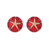 Dangle Earrings Retro Round Alloy Starfish