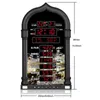 デスクテーブルクロックアザンクロックテーブルクロック6000+都市祈りの時間イスラム教徒の祈りの時計グレゴリアンヒジュリカレンダーディスプレイリモコンYQ240118