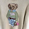 Ontwerper RL Polo Ralp Laurens Bear Sweater Dames Winter Cartoon Pullover Casual Mode Gebreide Hoodie 2024 Nieuwe Lange Mouwen Geborduurde Ronde Hals Shirts VXEA