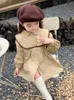 Cappotto da ragazza casual a maniche lunghe Top 2024 Autunno stile occidentale Moda Baby Girl-Pack Trench