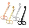 Stainless Steel Snuffers Candle Wick Trimmer Rose Gold Sliver Metal Candle Scissors Cutter Candle DIY Oil Lamp Trim scissor Cutter for Home Birthday Party DHL