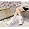 Vintersko Moderna stövlar Fashion Ladies Party Ankle Botas Warm Super High Heels 10cm White 240117