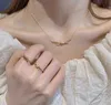Bandringen Dames overlappende knoop diamanten ring armband set Designer sieraden goud/zilverachtig hoogwaardige roestvrijstalen ring met mooie diamanten verlovingssieraden