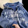 Y2k Retro Star Print Zip Hoodies Oversized Vrouwen en Mannen Herfst Streetwear Losse Sweatshirts Met Capuchon Casual Jassen Kpop Kleding 240117