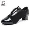 Men Children Latin Salsa Dance Shoes Adult Kids Jazz Tango Dance Shoes Black Spliced Boys Ballroom Dancing Shoes Size 26-45 240117