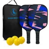 IANONI Pickleball-peddels Pickleball-set van glasvezeloppervlak met 2 Pickleball-rackets4 Pickleball-ballen1 Draagbare auto 240117