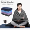 Yoga Mats 200x150cm Yoga Thandduk Woolen Yoga Filtar Fällbar sport Fitness Yoga Mat Blanketl240118