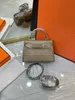Modna oryginalna skórzana torebka Tote torebka z srebrną torbą klapy z dużą pojemnością, designerska luksusowa torba modowa