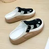 Sandalias Mulas Mujer Verano 2024 Casual Grueso Fondo Cerrado Toe Slipper Mujer Comfort Slip-on Mocasines Calzado Sandalias De Mujer