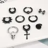 Ohrstecker Cross Border Dark Style Cooler Schmuck Edelstahl Herren Hip Hop Punk Titan Set