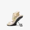 Sandali Summer Design Donna Nero Chic Ins Style Lady Prom Pumps Iron Strange Tacchi alti Sandali Femme Apricot Sapatos