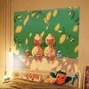 Tapisseries anime mignon de canard fond en tissu décor de chambre kawaii affiches adolescentes et imprimés jardin pour l'extérieur h240514