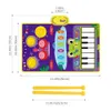 2 in 1 strumento musicale per bambini tastiera di pianoforte jazz tamburo musica touch tappetino tappetino prima educazione giocattoli per bambini regalo 240117