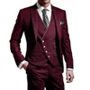 Costumes de mariage blancs pour hommes, vêtements de marié, Tuxedos à revers, costume de fête d'affaires, 3 pièces, veste, pantalon, costume pour Homme, 240117