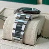 Relógios masculinos de luxo 40mm 126506 moldura de cerâmica marrom gelo azul mostrador movimento automático relógios de pulso esportivos masculinos de aço inoxidável