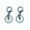 1618202530mm Rainbow Metal Keychain Bag o Ring Keyring Strap Hang Buckle Diy Key Pendant Clip CLASP Hårdvarutillbehör 240117