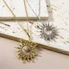 Charms 1pc Copper Pendants Galaxy Sun Micro Pave Rhinestone DIY Necklace Earrings For Women Party Jewelry Findings 4.3cm X 3.4cm