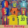 96 98 Rivaldo Retro Mens Futbol Formaları 100. Xavi Puyol A. Iniesta Futbol Gömlek Ronaldinho Suarez Ibrahimouic Giovanni Pique Henry Kısa Kollu