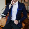 Dräktjackor för män Luxury Banket Party Blazers Dress Jacquard Casual Business Slim Wedding Jacket Herrkläder 240117