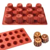 Matkvalitet Silikonformar Bakning Tenn Canneles Cake Pan Diy Soap Mold Cupcake Home Kitchen Bakeware Tray Tools 240117