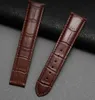 Watch Bands 100% Genuine Leather 18mm 20mm 22mm Push Button Hidden Clasp Silver Gold Rosegold Stainless Steel Buckle For Designer MA Watches