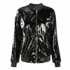 Kvinnorjackor Casual Womens Jacket Autumn Sequined Plus Size Loose Baseball Uniform Coat