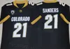 Kolej futbolu Colorado Buffaloes Forma 2 Shedeur Sanders 12 Travis Hunter 21 Shilo Sanders Siyah Beyaz Takım Renk Tüm Dikiş Üniversitesi Üniforma Yüksek/Üst