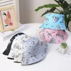 Bérets Andy's Orchids Bucket Hat Casquette de pêche Bleu Animal Print Femmes Hommes Voyage en plein air Bob Caps Panama Sun Hats