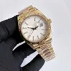 U1 ST9 reloj de pulsera datejust President Relojes automáticos Hombres cristal de zafiro Correa de acero inoxidable dorado Esfera negra Relojes Relojes masculinos 40 mm