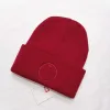 Lu التطريز Beanies Beanies Men and Women Fashion for Winter Come Warm Hat Weave Gorro Hat 7 Colors