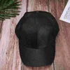 Gorras de bola 1pc Glitter Color Sólido Sombrero Moda Béisbol Simple Headwear Verano Sol para Mujeres Niñas Damas (Negro)