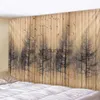 Tapeçarias Vintage placa de madeira arte tapeçaria parede pendurado estética decoração do quarto boêmio hippie casa 8 tamanhosvaiduryd