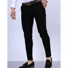 Pantalons pour hommes Couleur unie Slim Fit Hommes Europe et États-Unis Style Fashion Crayon Business Casual Daily Cent Foot