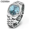 Autres montres CADISEN C8185 ICE-BLUE Cadran Saphir Verre es Hommes Japon MIYOTA-8285 Movt Mécanique Automatique Diver Horloge Q240118