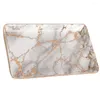 Bolsas de jóias bandeja cerâmica mármore veia padrão placa de armazenamento exibição criativa tamanho dourado l ()
