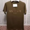 Balmani Tshirt Designer Original Quality Mens Tshirts Bronzing Laser Sequin Short Sleeve For Male Female Casual Loose Tshirt