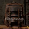 10A+ High quality bag Head Handmade Large Crazy Horse Cowhide Leather Backpack Capacity for Men's Layer Genuine Travel with Computer British