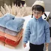 Vestes automne hiver filles manteaux en peluche enfants doux col roulé vêtements d'extérieur garder au chaud enfants corail polaire fermeture éclair