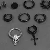 Ohrstecker Cross Border Dark Style Cooler Schmuck Edelstahl Herren Hip Hop Punk Titan Set