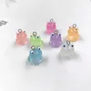 Charms 10pcs Korea Kolorowa fluorescencyjna żaba do biżuterii Making Animals Charm Crafts DIY kolarki