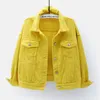 Classic Denim Jacket Women Jeans 2023 Jean Boyfriend Jackets for Oversize Loose Coat Veste Femme Purple White Yellow Mujer 240117