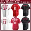 5 Johnny Bench 44 Elly de la Cruz Baseball Jersey 6 Jonathan India 30 Ken Griffey Jr. 19 Joey Votto Barry Larkin Reds Alexis Diaz Spencer Steer Hunter Greene Nick Senzel