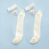 Femmes chaussettes 5 paires été femme soie cheville dentelle ultra-mince fille transparente fibre de verre mode marguerite fleur Harajuku style mignon